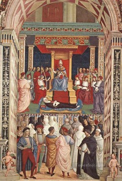 教皇アエネアス・ピッコロミニ シエナのカタリナを列聖 ルネサンス・ピントゥリッキオ Oil Paintings